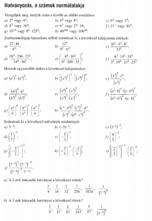 Negatív Hatványok 2.